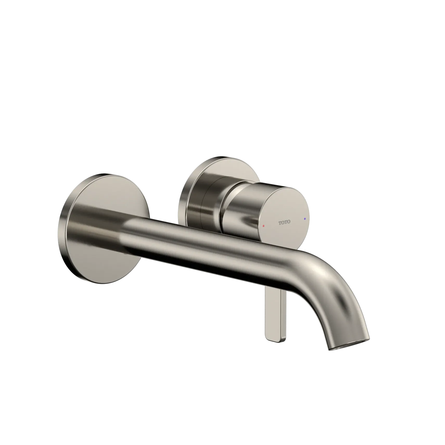 TOTO GF 1.2 GPM Wall-Mount Single-Handle Long Bathroom Faucet with COMFORT GLIDE Technology, Polished Nickel, Brass, TLG11308U#PN