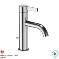TOTO GF Series 1.2 GPM Single Handle Bathroom Sink Faucet with COMFORT GLIDE Technology and Drain Assembly, Polished Chrome, Stainless Steel, TLG11301U#CP