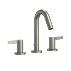 TOTO GF Series 1.2 GPM Two Lever Handle Widespread Bathroom Sink Faucet, Brushed Nickel, Brass, TLG11201UA#BN