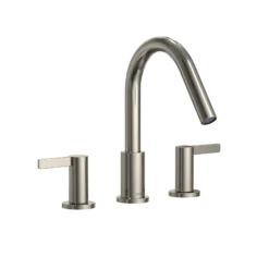 TOTO GF Two Lever Handle Deck-Mount Roman Tub Filler Trim, Polished Nickel, Brass, TBG11201UA#PN