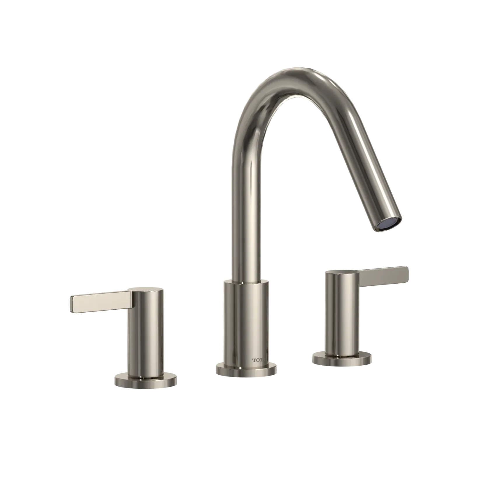 TOTO GF Two Lever Handle Deck-Mount Roman Tub Filler Trim, Polished Nickel, Brass, TBG11201UA#PN