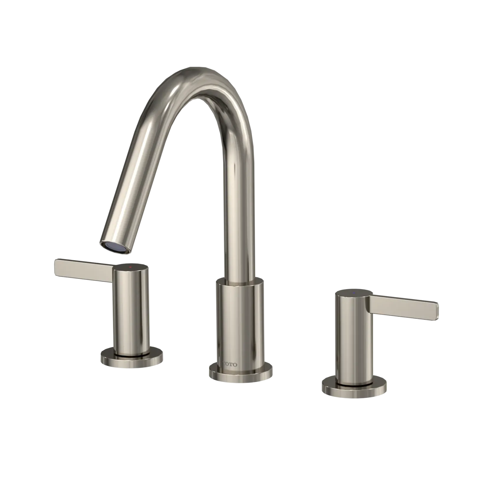 TOTO GF Two Lever Handle Deck-Mount Roman Tub Filler Trim, Polished Nickel, Brass, TBG11201UA#PN