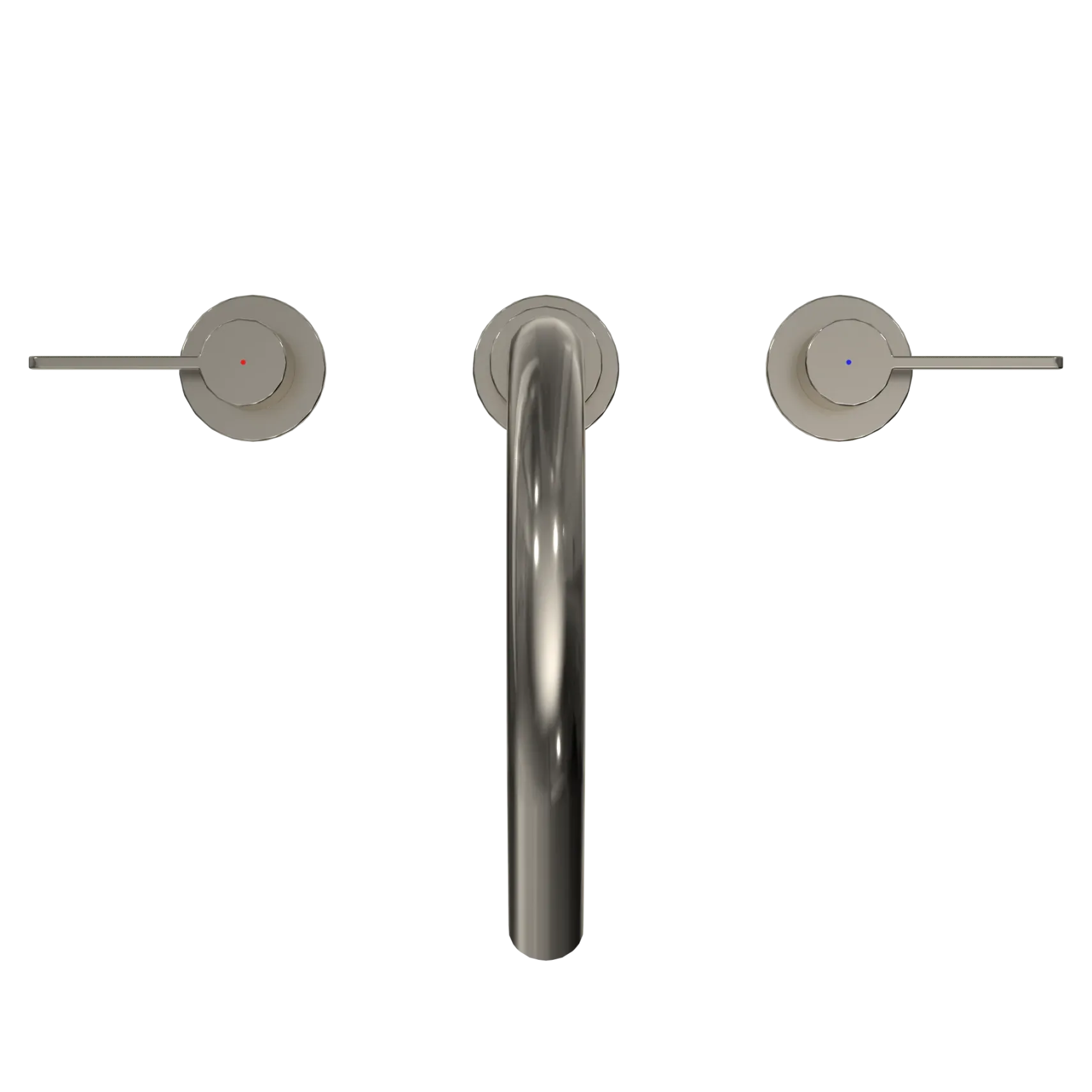 TOTO GF Two Lever Handle Deck-Mount Roman Tub Filler Trim, Polished Nickel, Brass, TBG11201UA#PN