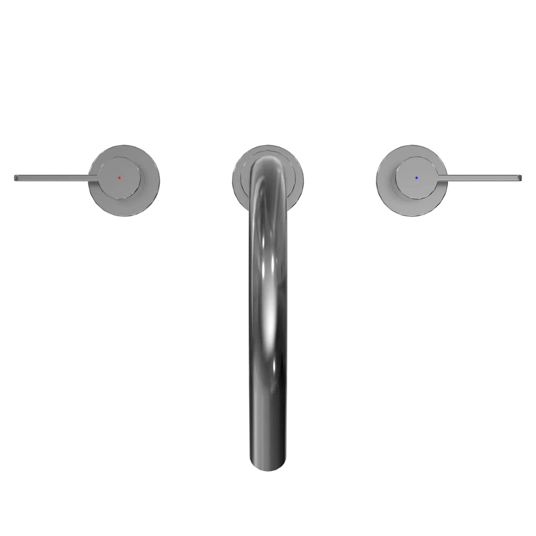 TOTO GF Two Lever Handle Deck-Mount Roman Tub Filler Trim, Polished Chrome, Brass, TBG11201UA#CP