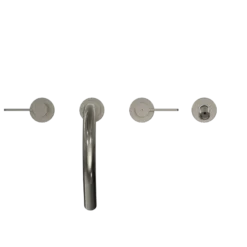 TOTO GF Two Lever Handle Deck-Mount Roman Tub Filler Trim with Handshower, Polished Nickel, Brass, TBG11202UA#PN