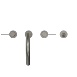 TOTO GF Two Lever Handle Deck-Mount Roman Tub Filler Trim, Brushed Nickel, Brass, TBG11201UA#BN