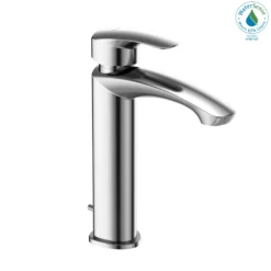 TOTO GM 1.2 GPM Single Handle Semi-Vessel Bathroom Sink Faucet with COMFORT GLIDE Technology, Polished Chrome, Brass, TLG09303U#CP