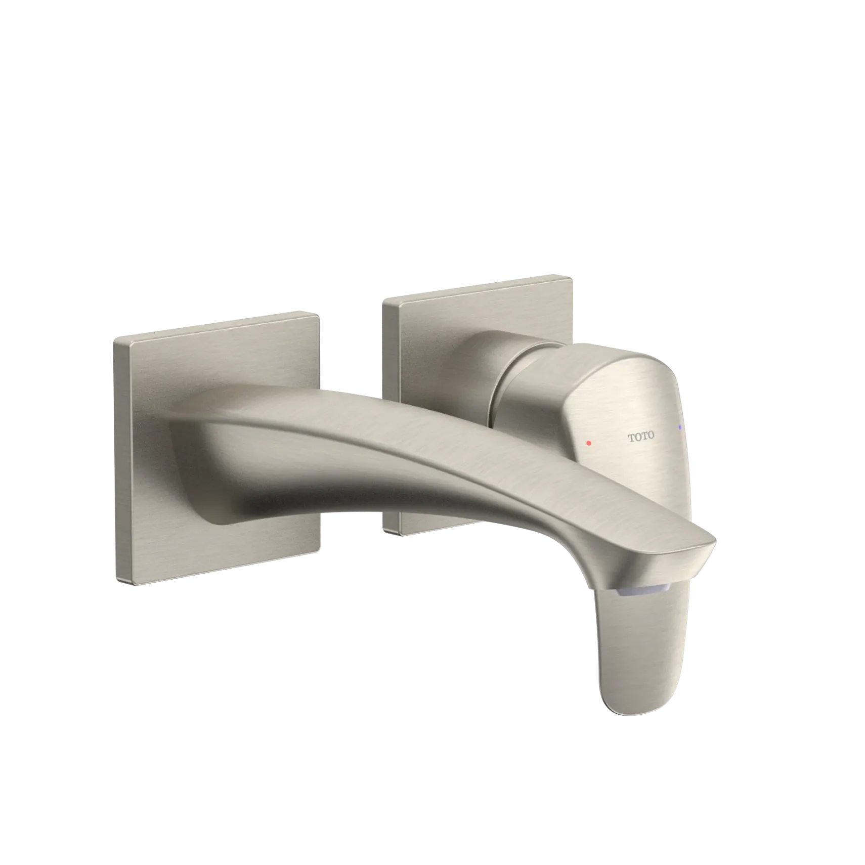 TOTO GM 1.2 GPM Wall-Mount Single-Handle Bathroom Faucet with COMFORT GLIDE Technology, Brushed Nickel, Brass, TLG09307U#BN