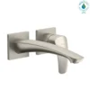 TOTO GM 1.2 GPM Wall-Mount Single-Handle Long Bathroom Faucet with COMFORT GLIDE Technology, Brushed Nickel, Brass, TLG09308U#BN