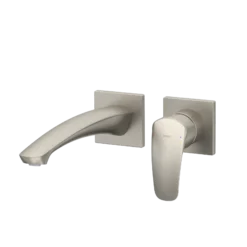 TOTO GM 1.2 GPM Wall-Mount Single-Handle Long Bathroom Faucet with COMFORT GLIDE Technology, Brushed Nickel, Brass, TLG09308U#BN