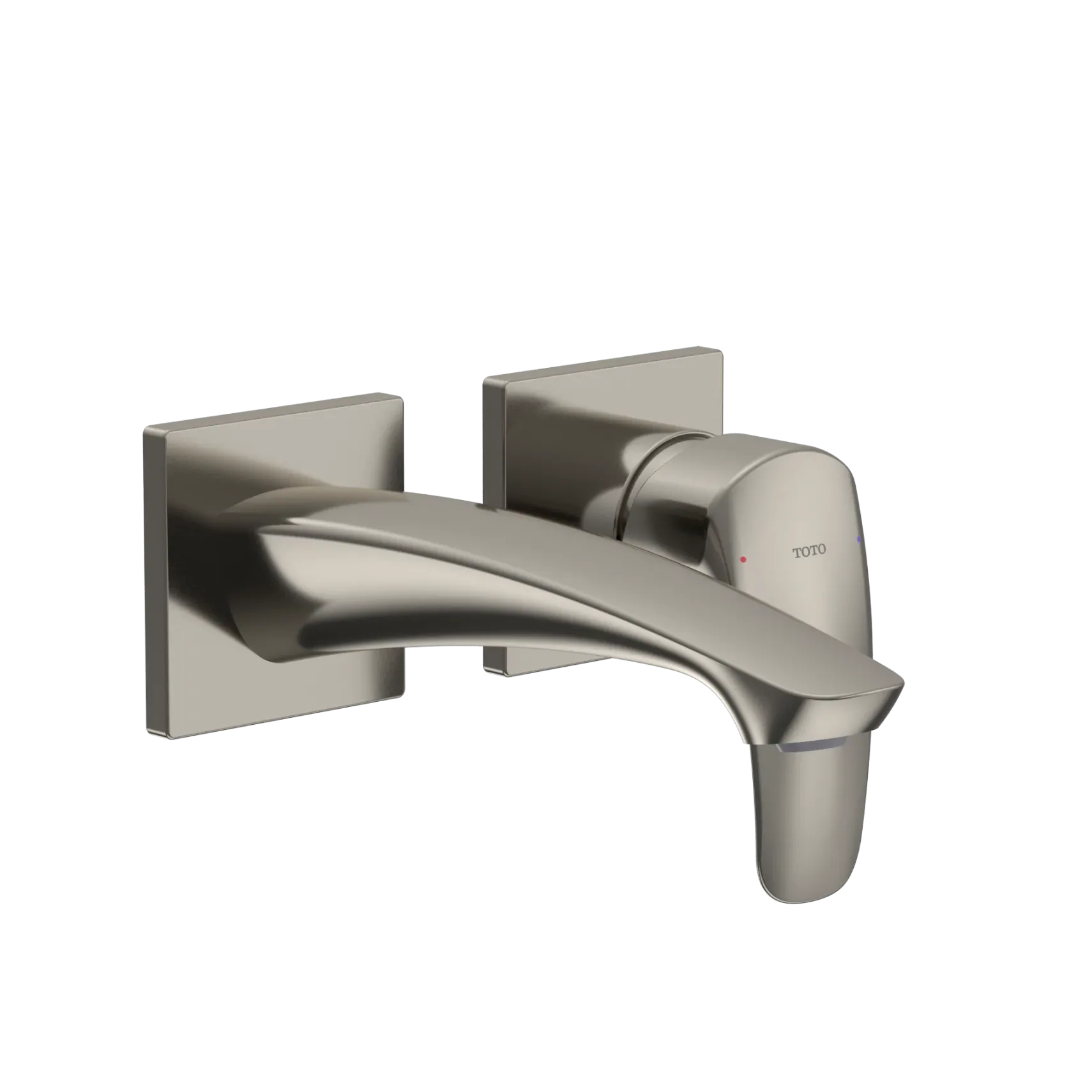 TOTO GM 1.2 GPM Wall-Mount Single-Handle Bathroom Faucet with COMFORT GLIDE Technology, Polished Nickel, Brass, TLG09307U#PN