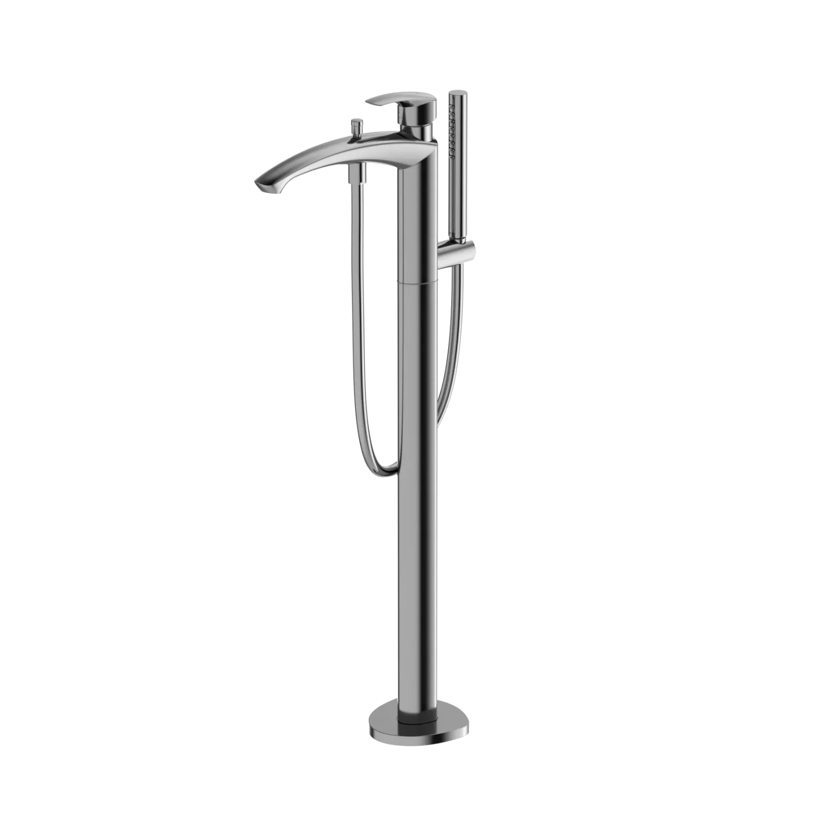 TOTO GM Single-Handle Free Standing Tub Filler with Handshower, Polished Chrome, Brass, TBG09306U#CP