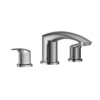 TOTO GM Two-Handle Deck-Mount Roman Tub Filler Trim, Polished Chrome, Brass, TBG09201U#CP