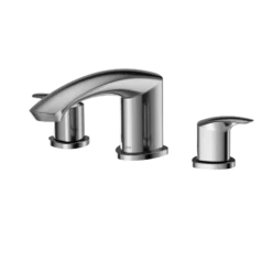 TOTO GM Two-Handle Deck-Mount Roman Tub Filler Trim, Polished Chrome, Brass, TBG09201U#CP