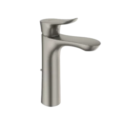 TOTO GO 1.2 GPM Single Handle Semi-Vessel Bathroom Sink Faucet with COMFORT GLIDE Technology, Brushed Nickel, Brass, TLG01304U#BN