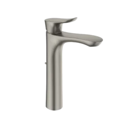 TOTO GO 1.2 GPM Single Handle Vessel Bathroom Sink Faucet with COMFORT GLIDE Technology, Brushed Nickel, Brass, TLG01307U#BN