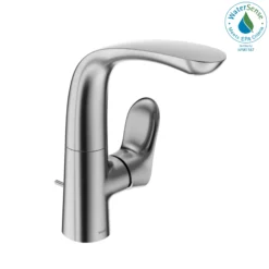 TOTO GO 1.2 GPM Single Side-Handle Bathroom Sink Faucet with COMFORT GLIDE Technology and Drain Assembly, Polished Chrome, Brass, TLG01309U#CP