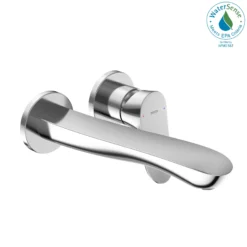 TOTO GO 1.2 GPM Wall-Mount Single-Handle L Bathroom Faucet with COMFORT GLIDE Technology, Polished Chrome, Brass, TLG01311UA#CP