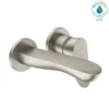 TOTO GO 1.2 GPM Wall-Mount Single-Handle Bathroom Faucet with COMFORT GLIDE Technology, Brushed Nickel, Brass, TLG01310UA#BN