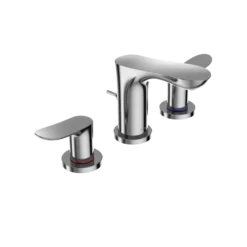 TOTO GO Series 1.2 GPM Two Handle Widespread Bathroom Sink Faucet with Drain Assembly, Polished Chrome, Brass, TLG01201U#CP
