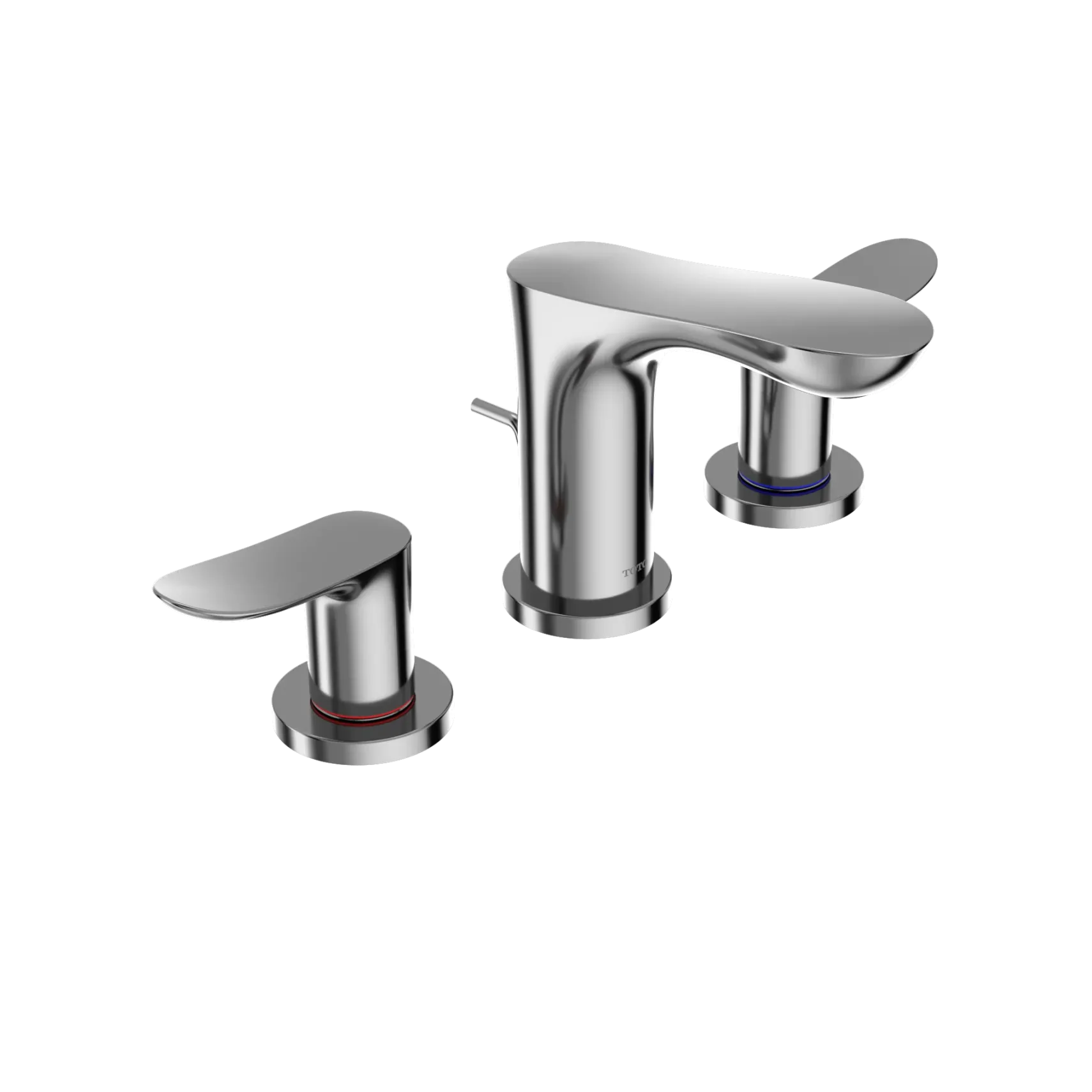 TOTO GO Series 1.2 GPM Two Handle Widespread Bathroom Sink Faucet with Drain Assembly, Polished Chrome, Brass, TLG01201U#CP