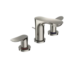 TOTO GO Series 1.2 GPM Two Handle Widespread Bathroom Sink Faucet with Drain Assembly, Polished Nickel, Brass, TLG01201U#PN