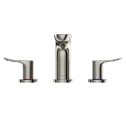 TOTO GO Series 1.2 GPM Two Handle Widespread Bathroom Sink Faucet with Drain Assembly, Polished Nickel, Brass, TLG01201U#PN