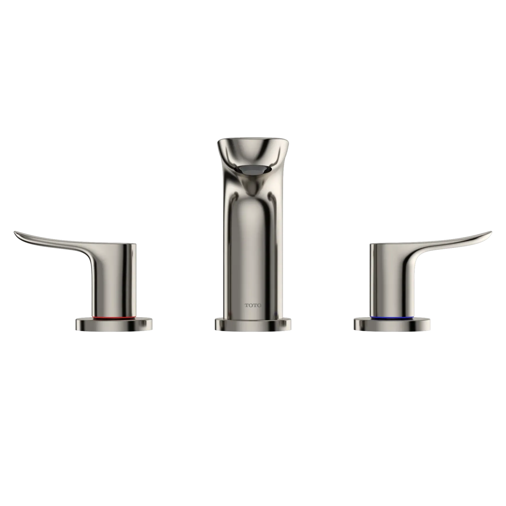 TOTO GO Series 1.2 GPM Two Handle Widespread Bathroom Sink Faucet with Drain Assembly, Polished Nickel, Brass, TLG01201U#PN