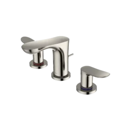 TOTO GO Series 1.2 GPM Two Handle Widespread Bathroom Sink Faucet with Drain Assembly, Polished Nickel, Brass, TLG01201U#PN