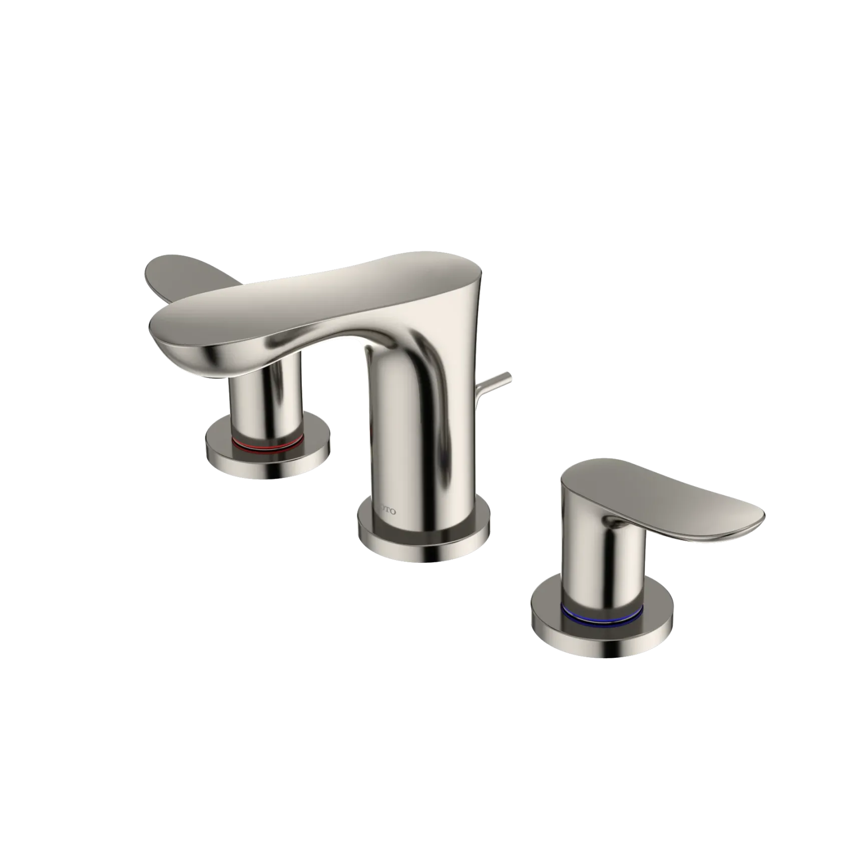 TOTO GO Series 1.2 GPM Two Handle Widespread Bathroom Sink Faucet with Drain Assembly, Polished Nickel, Brass, TLG01201U#PN