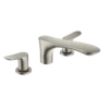 TOTO GO Two-Handle Deck-Mount Roman Tub Filler Trim, Brushed Nickel, Brass, TBG01201U#BN