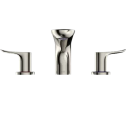 TOTO GO Two-Handle Deck-Mount Roman Tub Filler Trim, Polished Nickel, Brass, TBG01201U#PN