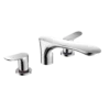 TOTO GO Two-Handle Deck-Mount Roman Tub Filler Trim, Polished Chrome, Brass, TBG01201U#CP