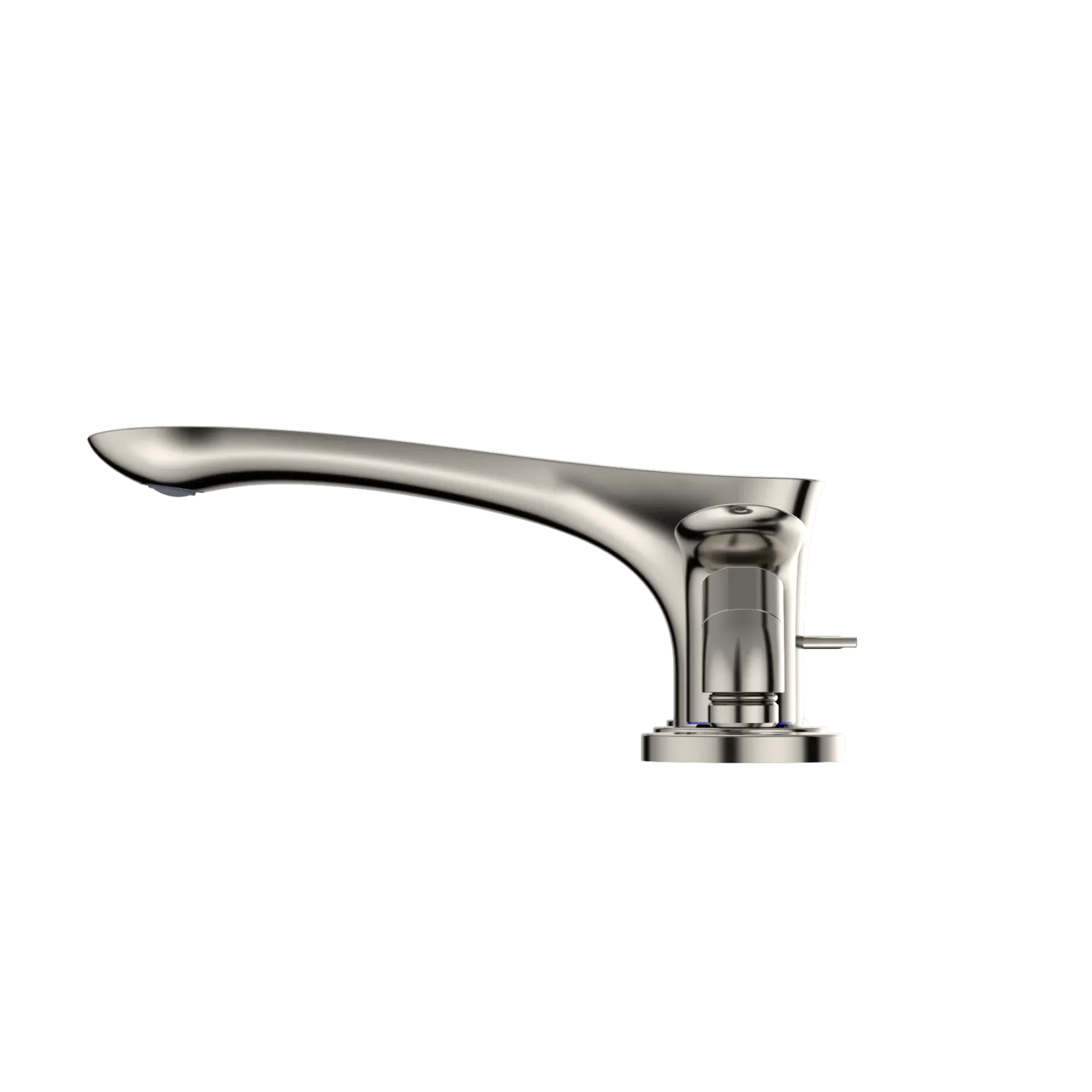 TOTO GO Two-Handle Deck-Mount Roman Tub Filler Trim with Handshower, Polished Nickel, Brass, TBG01202U#PN