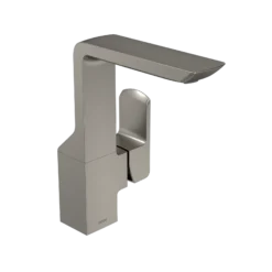TOTO GR Series 1.2 GPM Single Side Handle Bathroom Sink Faucet with COMFORT GLIDE Technology and Drain Assembly, Brushed Nickel, Brass, TLG02309U#BN