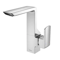 TOTO GR Series 1.2 GPM Single Side Handle Bathroom Sink Faucet with COMFORT GLIDE Technology and Drain Assembly, Polished Chrome, Brass, TLG02309U#CP