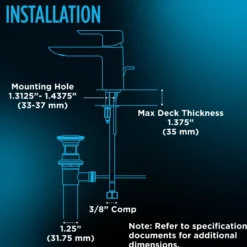 TOTO GR Series 1.2 GPM Single Side Handle Bathroom Sink Faucet with COMFORT GLIDE Technology and Drain Assembly, Polished Chrome, Brass, TLG02309U#CP