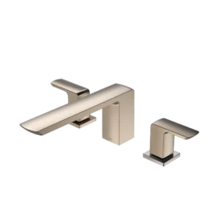 TOTO GR Two-Handle Deck-Mount Roman Tub Filler Trim, Brushed Nickel, Brass, TBG02201U#BN