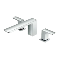 TOTO GR Two-Handle Deck-Mount Roman Tub Filler Trim, Polished Chrome, Brass, TBG02201U#CP