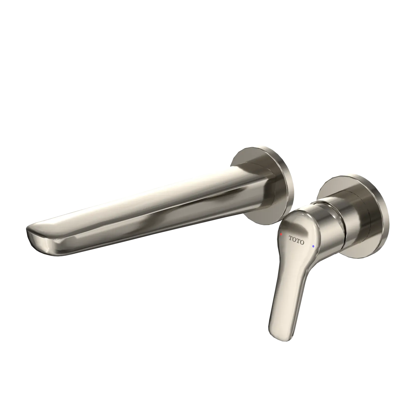 TOTO GS 1.2 GPM Wall-Mount Single-Handle Bathroom Faucet with COMFORT GLIDE Technology, Polished Nickel, Brass, TLG03308U#PN