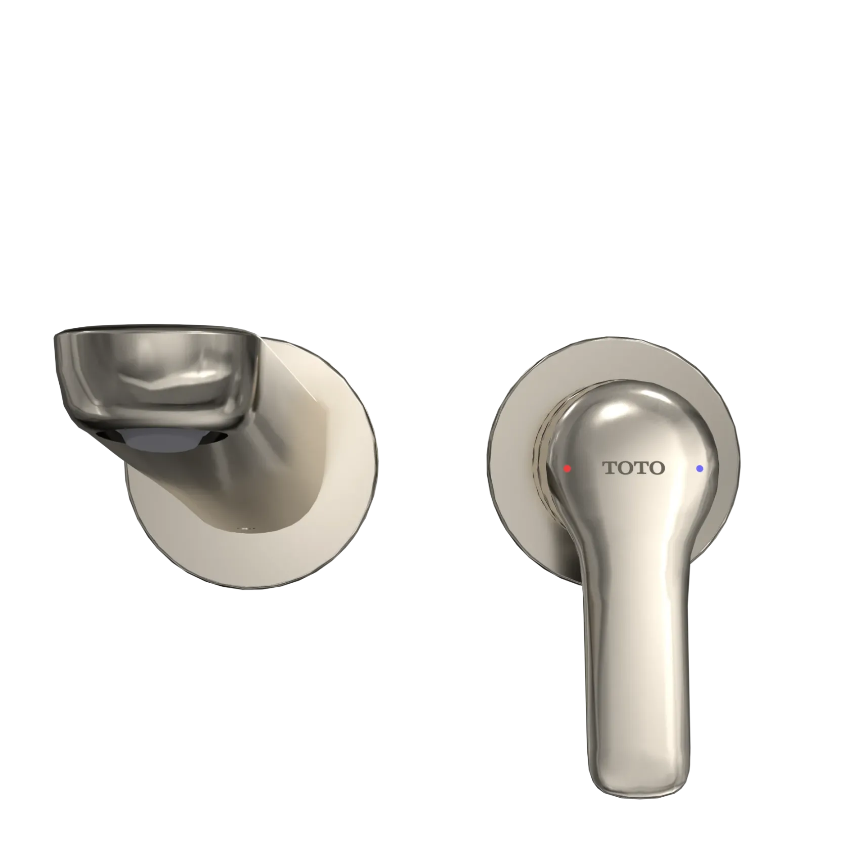 TOTO GS 1.2 GPM Wall-Mount Single-Handle Bathroom Faucet with COMFORT GLIDE Technology, Polished Nickel, Brass, TLG03308U#PN