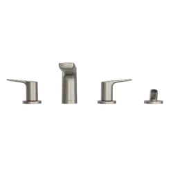 TOTO GS Four-hole Deck-Mount Roman Tub Filler Trim with Handshower, Brushed Nickel, Brass, TBG03202U#BN