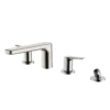 TOTO GS Four-hole Deck-Mount Roman Tub Filler Trim with Handshower, Polished Nickel, Brass, TBG03202U#PN