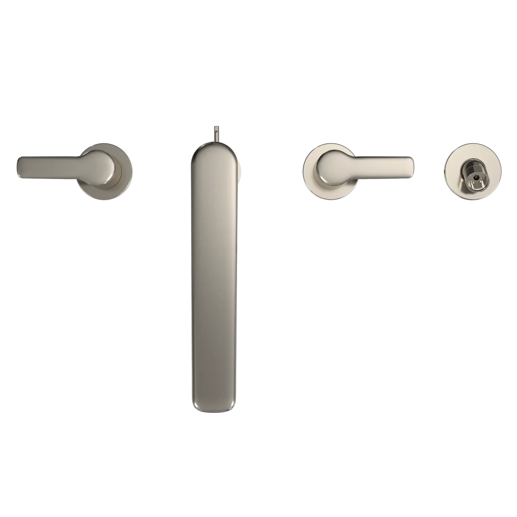 TOTO GS Four-hole Deck-Mount Roman Tub Filler Trim with Handshower, Polished Nickel, Brass, TBG03202U#PN