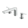 TOTO GS Two-Handle Deck-Mount Roman Tub Filler Trim, Polished Chrome, Brass, TBG03201U#CP
