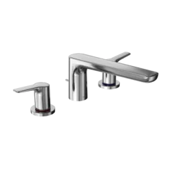TOTO GS Two-Handle Deck-Mount Roman Tub Filler Trim, Polished Chrome, Brass, TBG03201U#CP