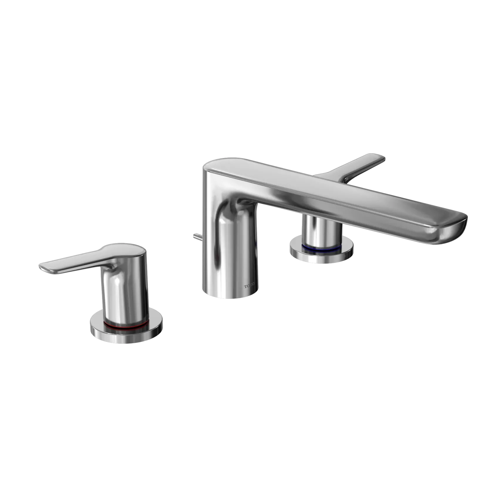 TOTO GS Two-Handle Deck-Mount Roman Tub Filler Trim, Polished Chrome, Brass, TBG03201U#CP