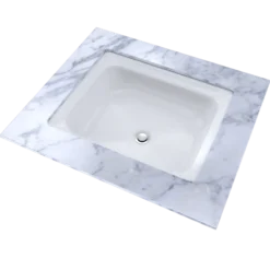 TOTO Guinevere Rectangular Undermount Bathroom Sink with CEFIONTECT, Cotton White, Vitreous China, LT973G#01