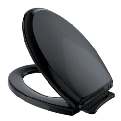 TOTO Guinevere SoftClose Non Slamming, Slow Close Elongated Toilet Seat and Lid, Ebony, Plastic, SS224#51