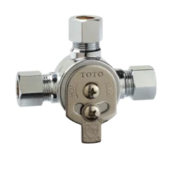 TOTO Helix ECOPOWER 0.35 GPM Electronic Touchless Sensor Bathroom Faucet with Mixing Valve, Polished Chrome, Brass, TEL113-D20EM#CP